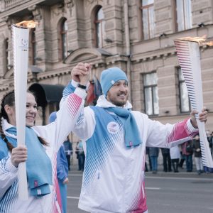 Проректор СПбГУПТД принял участие в Эстафете огня Всемирной зимней Универсиады