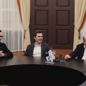Встреча команды КВН «Поэтессы» с ректором СПбГУПТД А.В. Демидовым